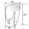 1200 W White Abs Hair Dryer